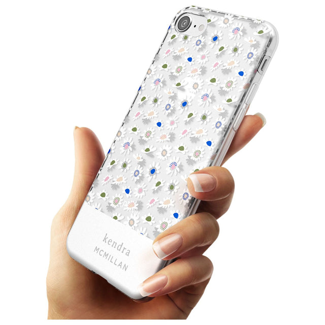 Grey & White Daisies Floral Design iPhone Case   Custom Phone Case - Case Warehouse