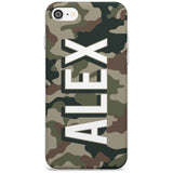 Classic Green Camo Black Impact Phone Case for iPhone SE 8 7 Plus