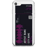 Personalised Concert Ticket Slim TPU Phone Case for iPhone SE 8 7 Plus