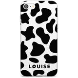 Custom Cow Print Black Impact Phone Case for iPhone SE 8 7 Plus