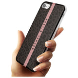 Pink Stripe Leopard Pattern Slim TPU Phone Case for iPhone SE 8 7 Plus