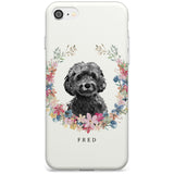 Black Cockapoo - Watercolour Dog Portrait Slim TPU Phone Case for iPhone SE 8 7 Plus