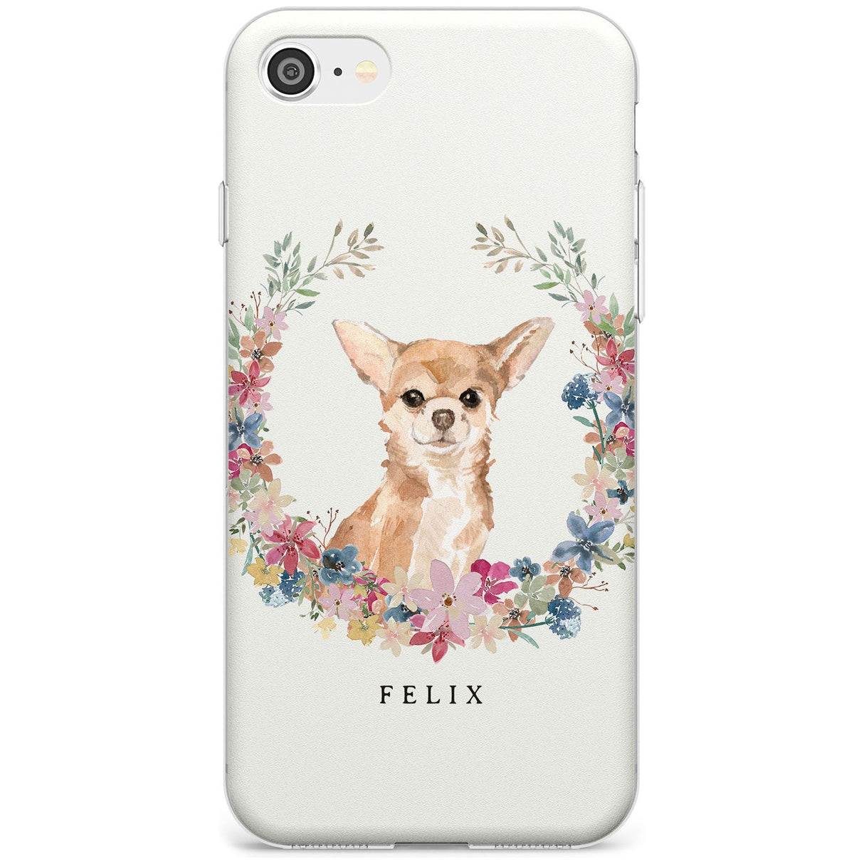 Chihuahua - Watercolour Dog Portrait Slim TPU Phone Case for iPhone SE 8 7 Plus