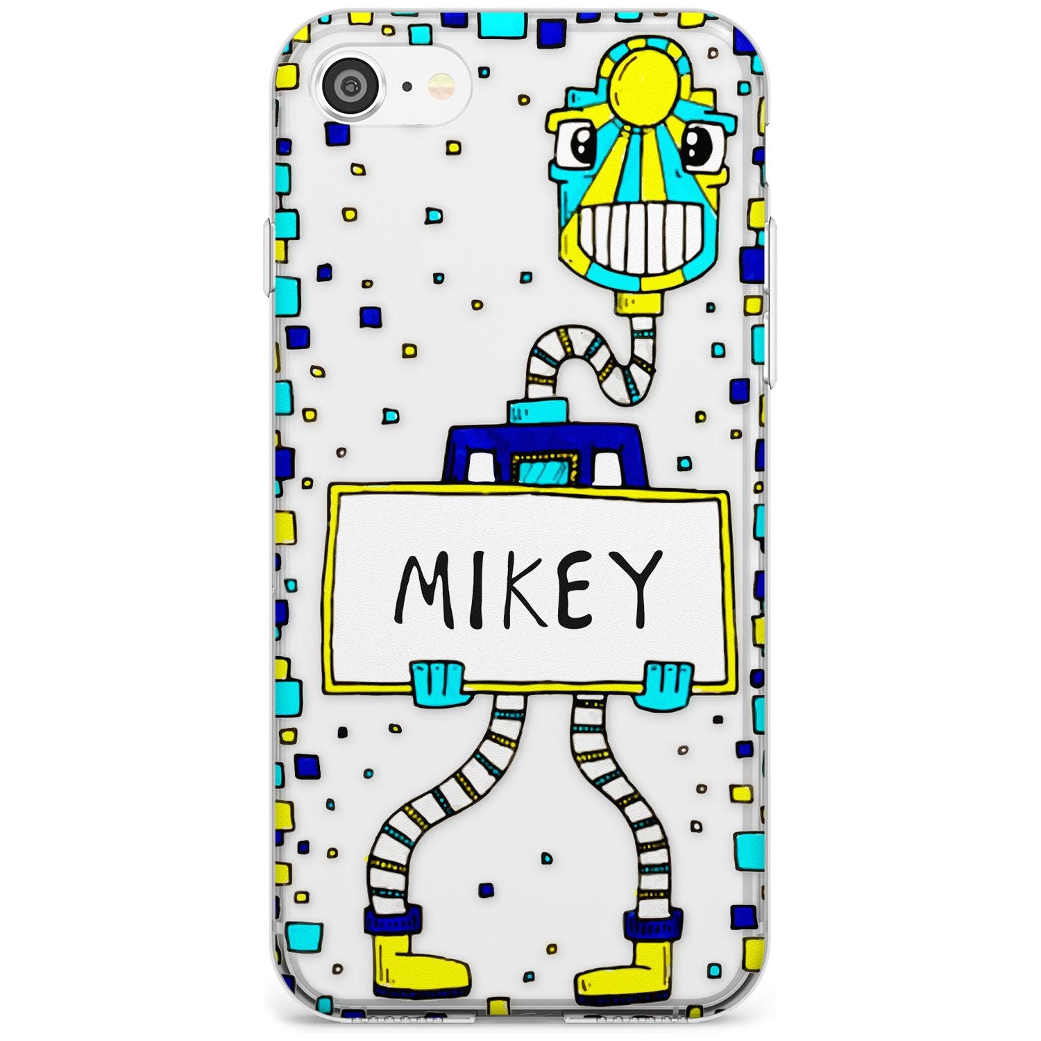 Personalised Tubes Guy Custom Phone Case iPhone SE / Clear Case,iPhone 7/8 / Clear Case Blanc Space