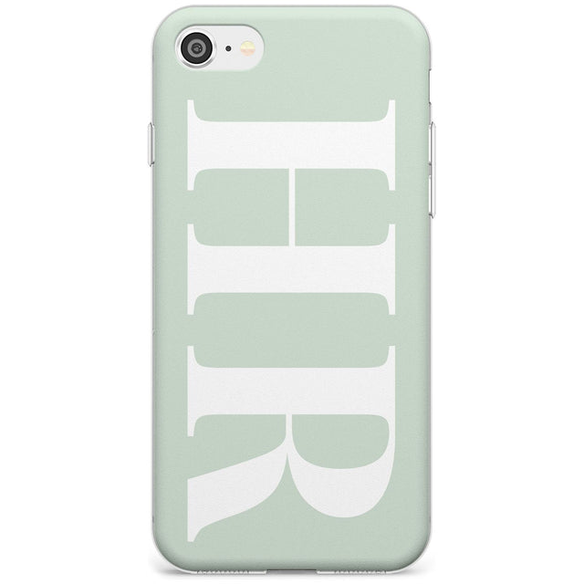 White & Seafoam Green Personalised iPhone Case  Slim Case Custom Phone Case - Case Warehouse