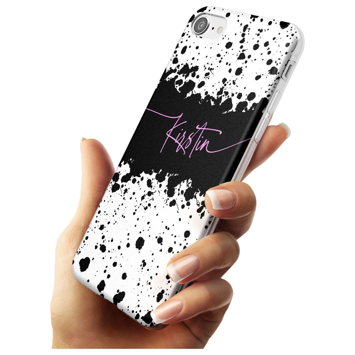 Black & White Paint Splatters iPhone Case   Custom Phone Case - Case Warehouse