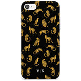 Personalised Cheetah Pattern: Black Black Impact Phone Case for iPhone SE 8 7 Plus