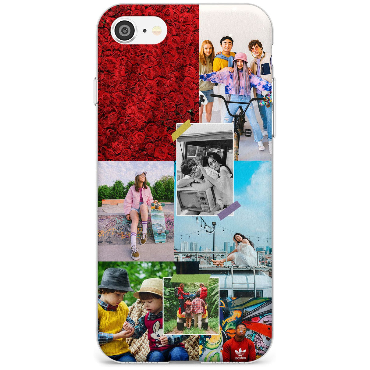 Personalised Photo Collage Slim TPU Phone Case for iPhone SE 8 7 Plus