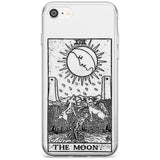 The Moon Tarot Card - Transparent Black Impact Phone Case for iPhone SE 8 7 Plus