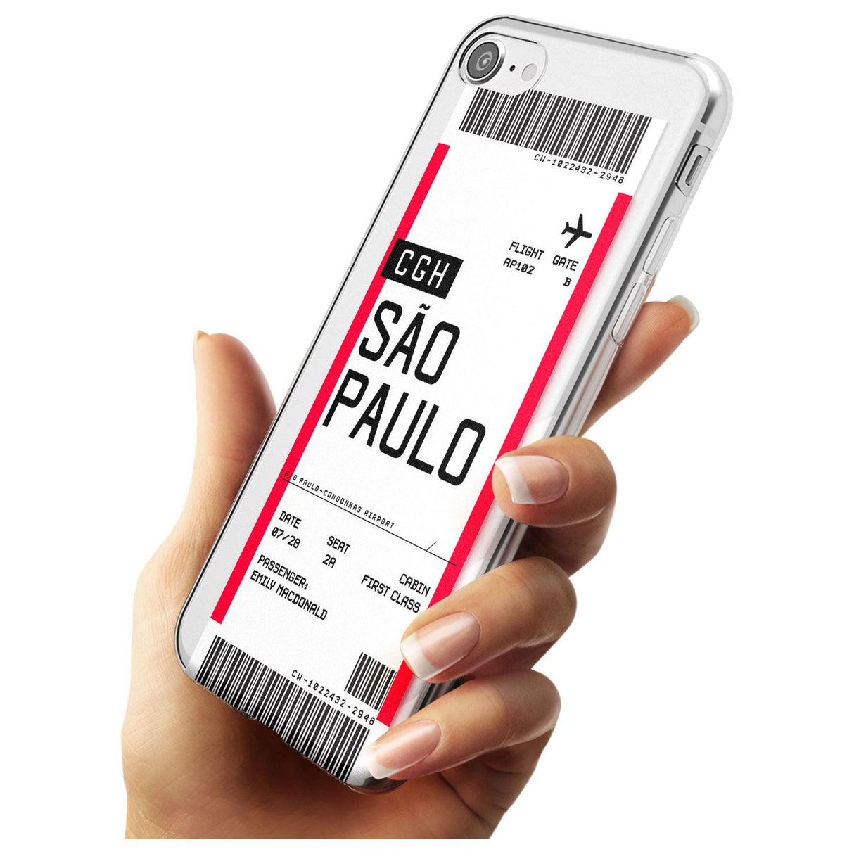 São Paulo Boarding Pass iPhone Case   Custom Phone Case - Case Warehouse