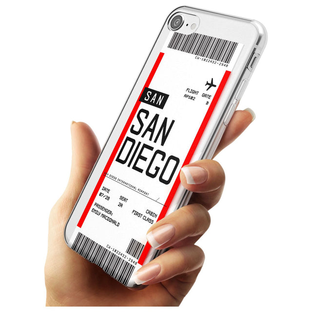 San Diego Boarding Pass iPhone Case   Custom Phone Case - Case Warehouse