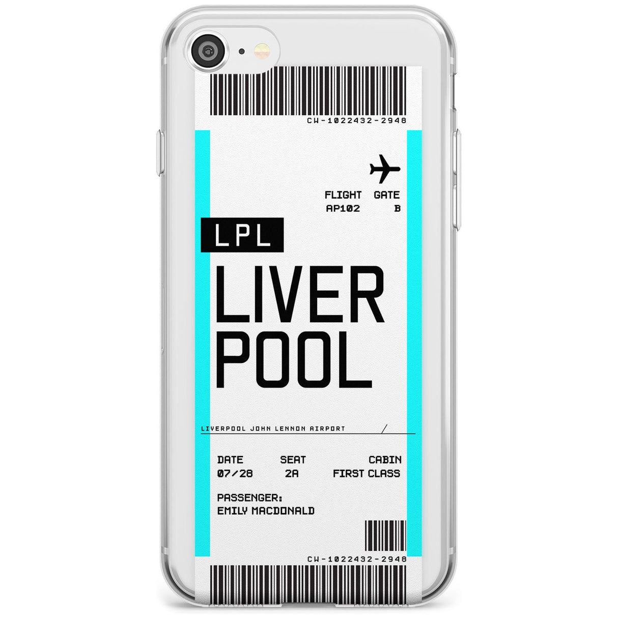 Liverpool Boarding Pass  Slim Case Custom Phone Case - Case Warehouse
