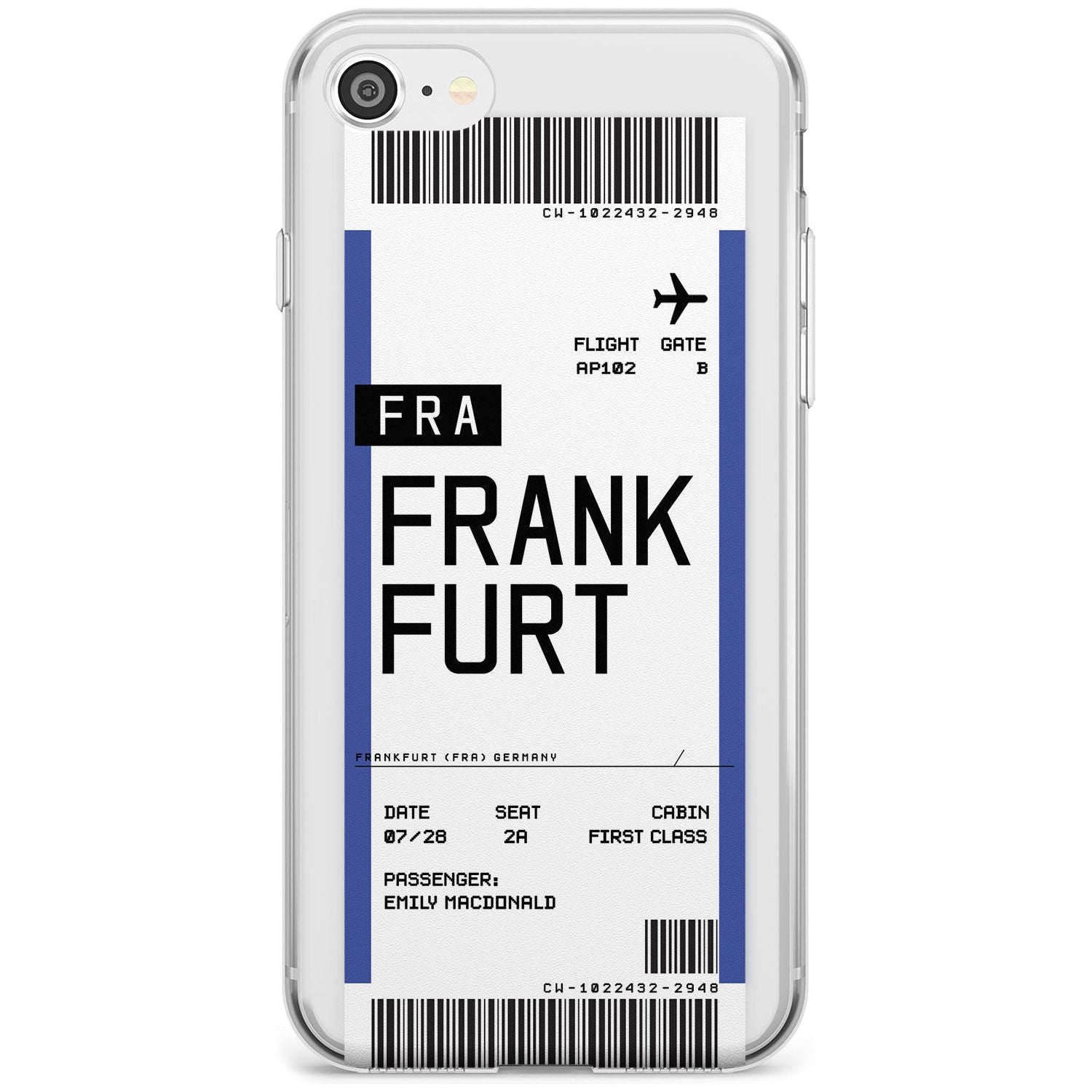 Frankfurt Boarding Pass iPhone Case  Slim Case Custom Phone Case - Case Warehouse