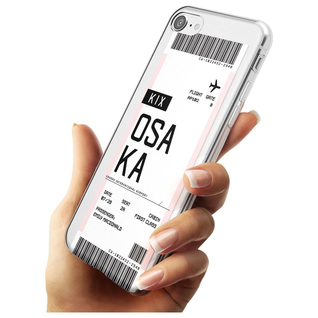 Osaka Boarding Pass iPhone Case   Custom Phone Case - Case Warehouse