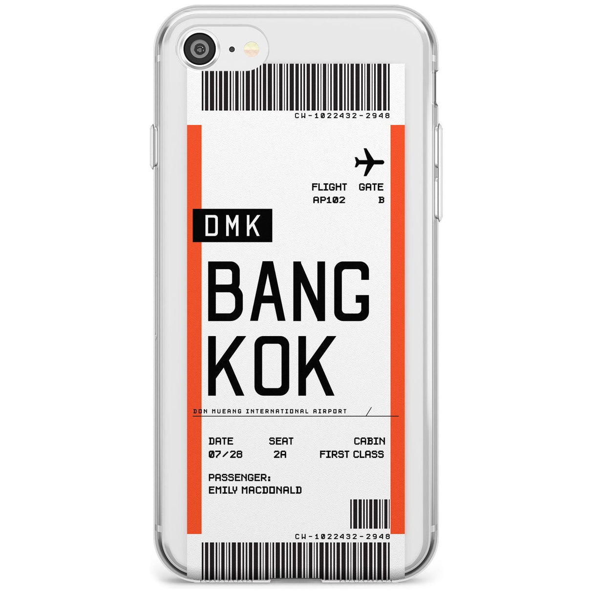 Bangkok Boarding Pass iPhone Case  Slim Case Custom Phone Case - Case Warehouse