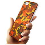 Orange Camo Slim TPU Phone Case for iPhone SE 8 7 Plus