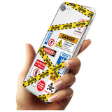 CAUTION Black Impact Phone Case for iPhone SE 8 7 Plus