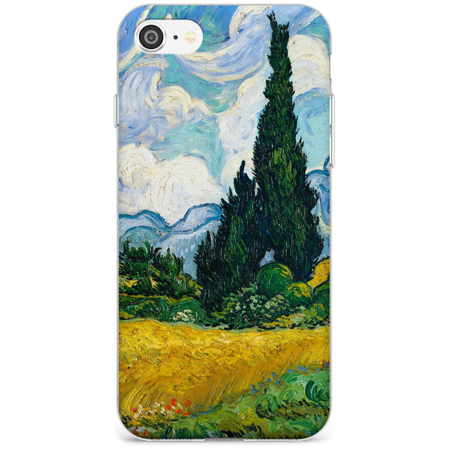 Wheat Field with Cypresses by Vincent Van Gogh Black Impact Phone Case for iPhone SE 8 7 Plus