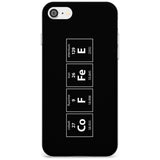 Coffee Element (Black) Slim TPU Phone Case for iPhone SE 8 7 Plus