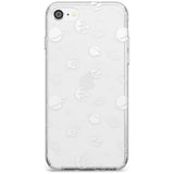 White Planets on Clear Black Impact Phone Case for iPhone SE 8 7 Plus