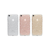 White Stars on Clear Phone Case for iPhone SE