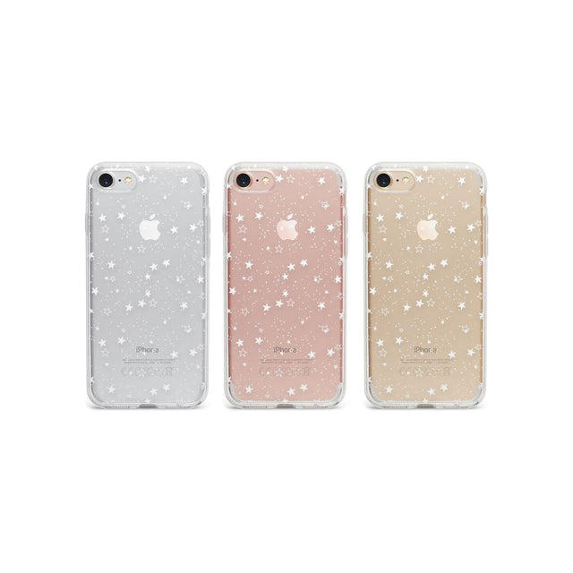 White Stars on Clear Phone Case for iPhone SE