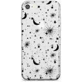 Moons & Stars Slim TPU Phone Case for iPhone SE 8 7 Plus