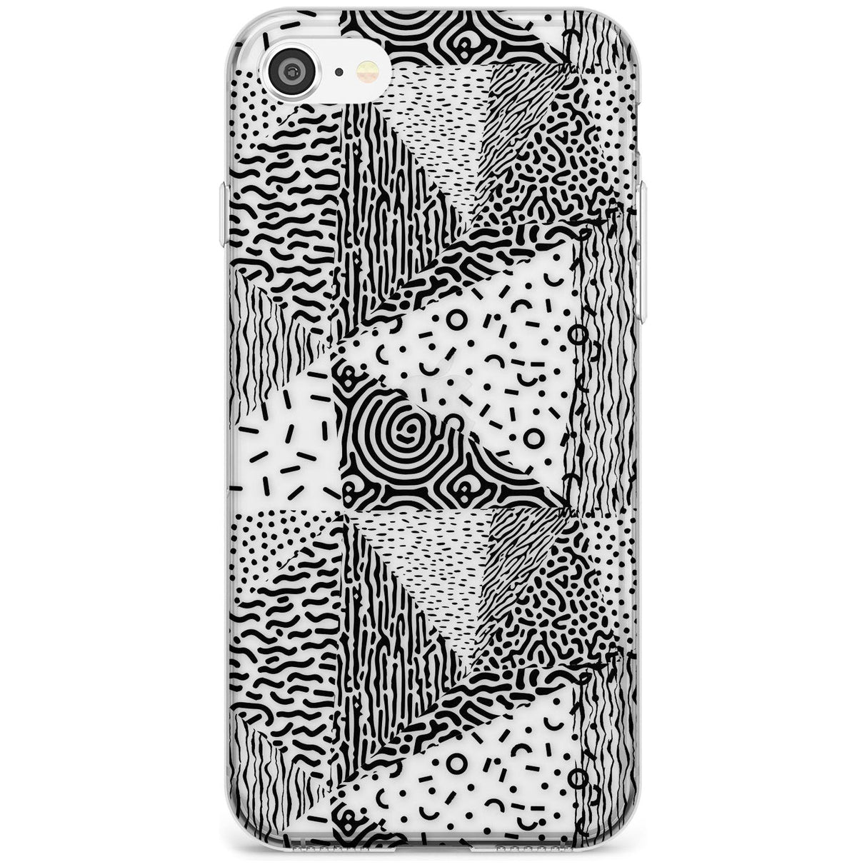 Pattern Mashup (Black) Black Impact Phone Case for iPhone SE 8 7 Plus