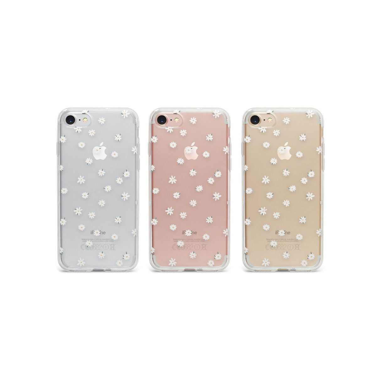 White Stars on Clear Phone Case for iPhone SE