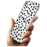 Black on Transparent Dalmatian Polka Dot Spots Slim TPU Phone Case for iPhone SE 8 7 Plus