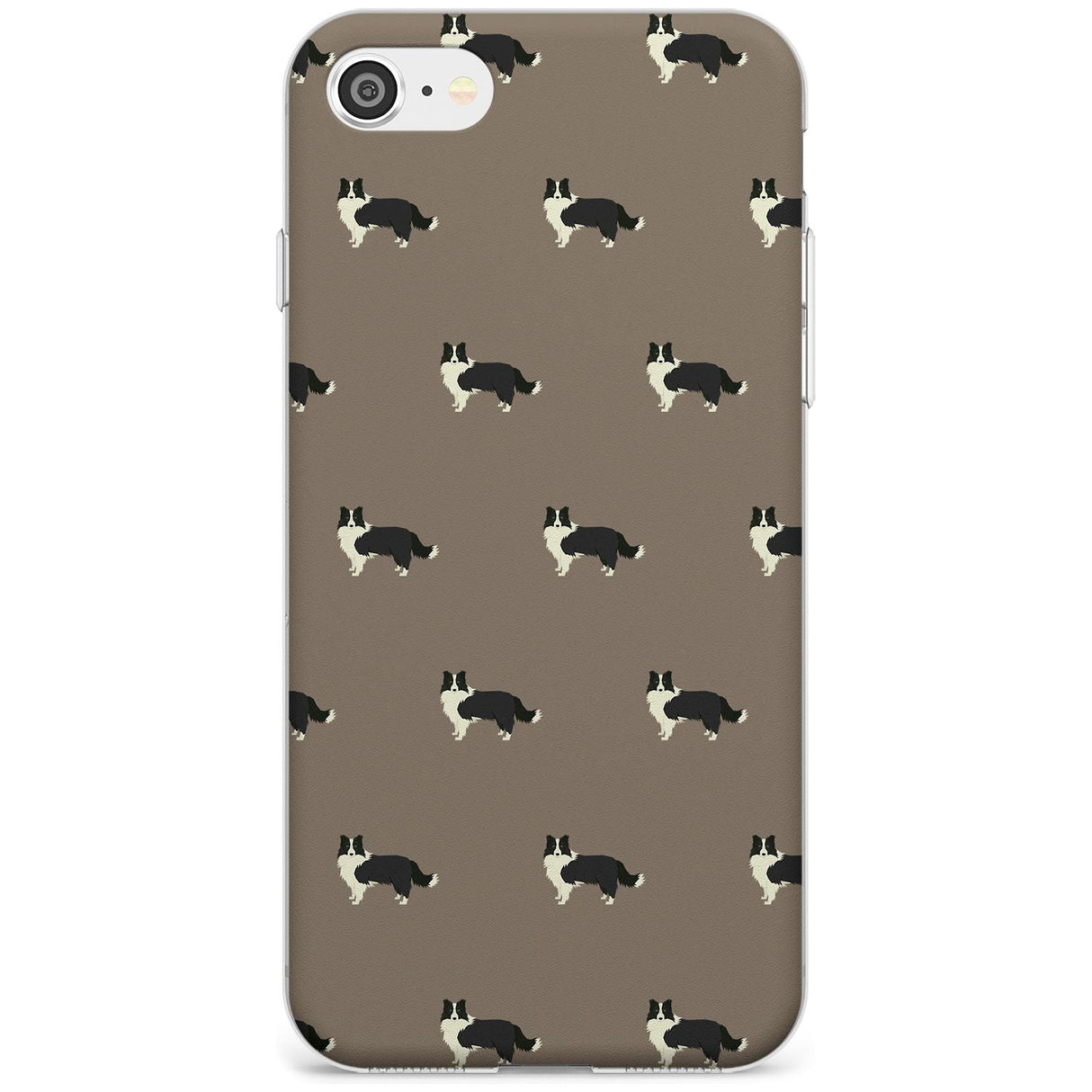 Border Collie Dog Pattern Slim TPU Phone Case for iPhone SE 8 7 Plus