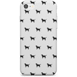 Black Labrador Dog Pattern Slim TPU Phone Case for iPhone SE 8 7 Plus