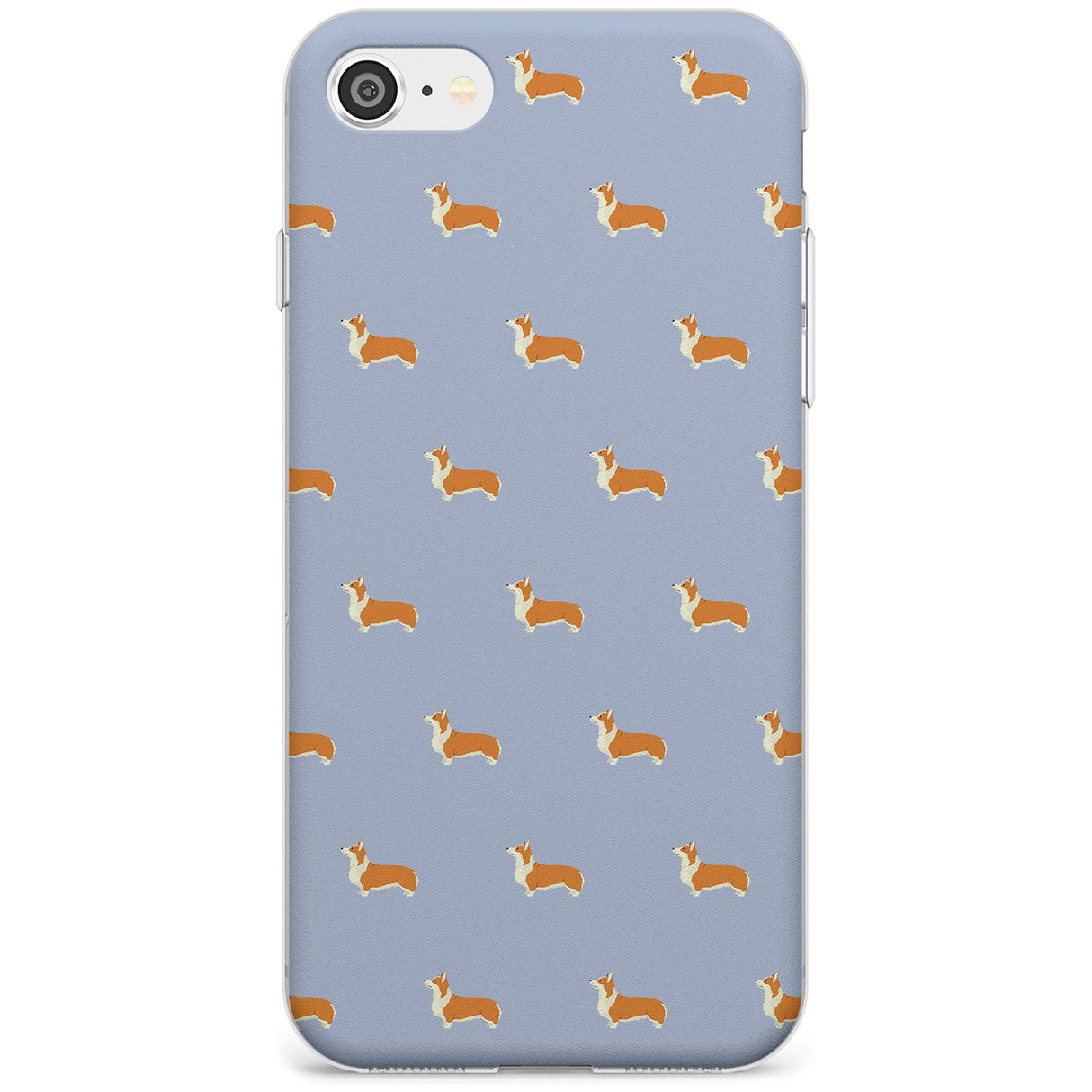 Pembroke Welsh Corgi Dog Pattern Slim TPU Phone Case for iPhone SE 8 7 Plus