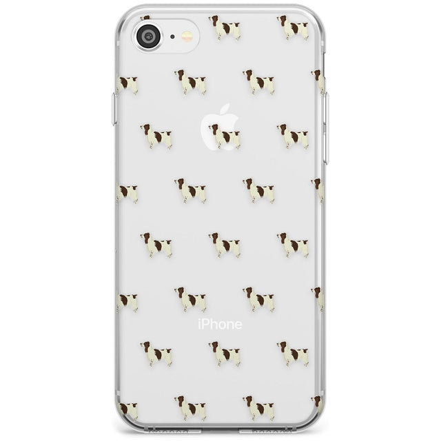 English Springer Spaniel Dog Pattern Clear Slim TPU Phone Case for iPhone SE 8 7 Plus