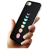 Pastel Moon Phases Black Impact Phone Case for iPhone SE 8 7 Plus