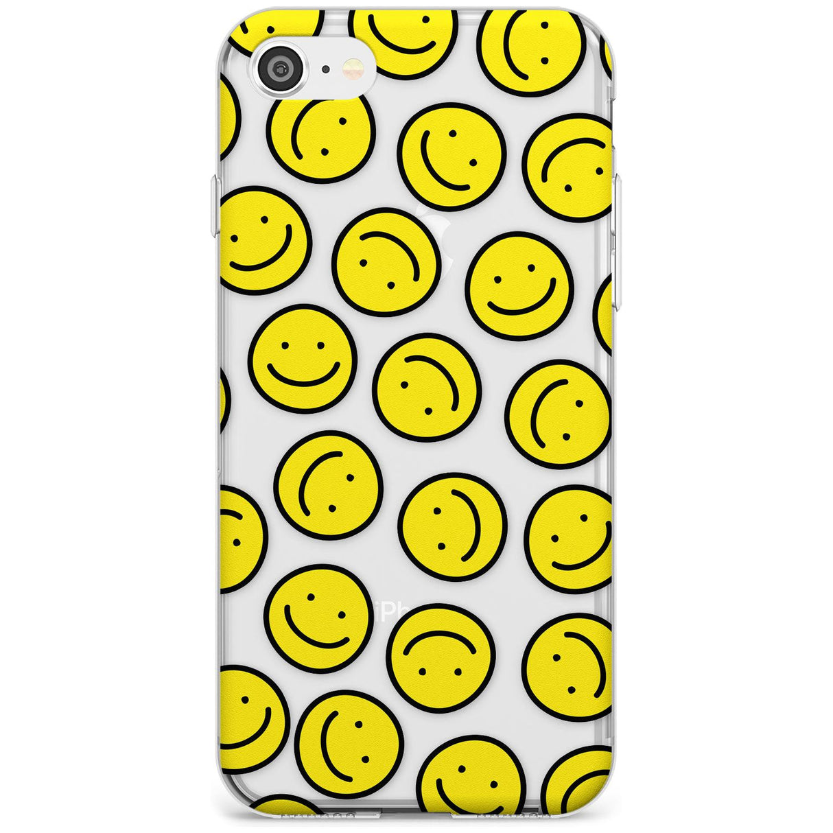 Happy Face Clear Pattern iPhone Case  Slim Case Phone Case - Case Warehouse