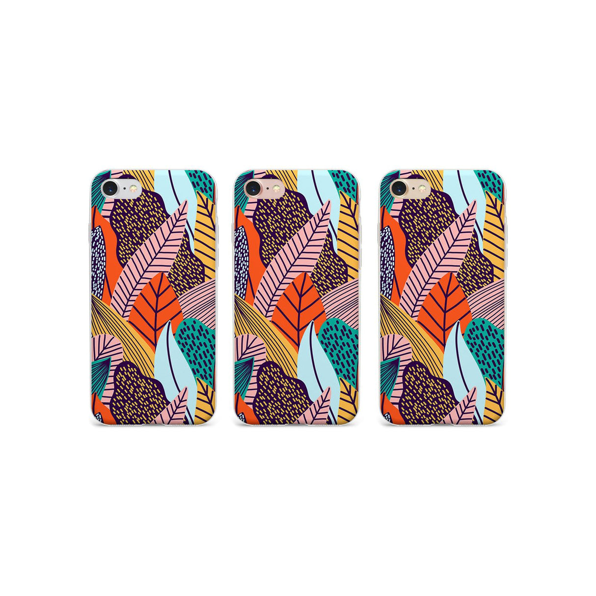 Abstract Leaves Phone Case for iPhone SE