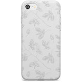 Grey Branches Vintage Botanical Slim TPU Phone Case for iPhone SE 8 7 Plus