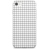 Simplistic Small Grid Designs White Slim TPU Phone Case for iPhone SE 8 7 Plus