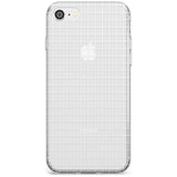 Simplistic Small Grid Designs White (Transparent) Slim TPU Phone Case for iPhone SE 8 7 Plus