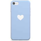 Single Heart Design: White & Baby Blue