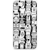 Monochrome Heads Phone Case iPhone SE / Clear Case,iPhone 7/8 / Clear Case Blanc Space