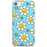 Daisy Faces Kawaii Pattern Phone Case iPhone SE / Clear Case,iPhone 7/8 / Clear Case Blanc Space