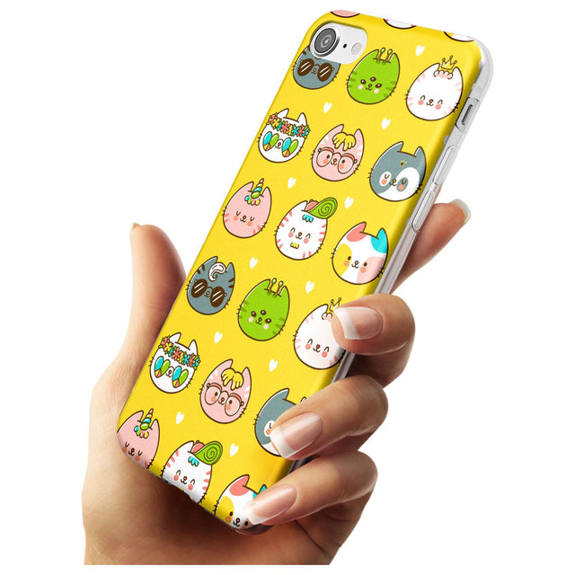 Mythical Cats Kawaii Pattern Slim TPU Phone Case for iPhone SE 8 7 Plus