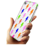 Rainbow Pop Lightning Black Impact Phone Case for iPhone SE 8 7 Plus