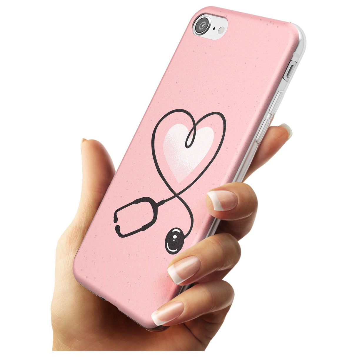 Medical Inspired Design Stethoscope Heart Slim TPU Phone Case for iPhone SE 8 7 Plus