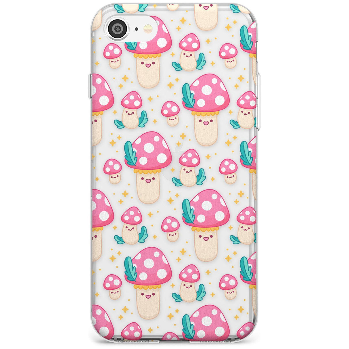 Cute Mushrooms Pattern Slim TPU Phone Case for iPhone SE 8 7 Plus