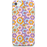 Flower Power Pattern Phone Case iPhone SE / Clear Case,iPhone 7/8 / Clear Case Blanc Space