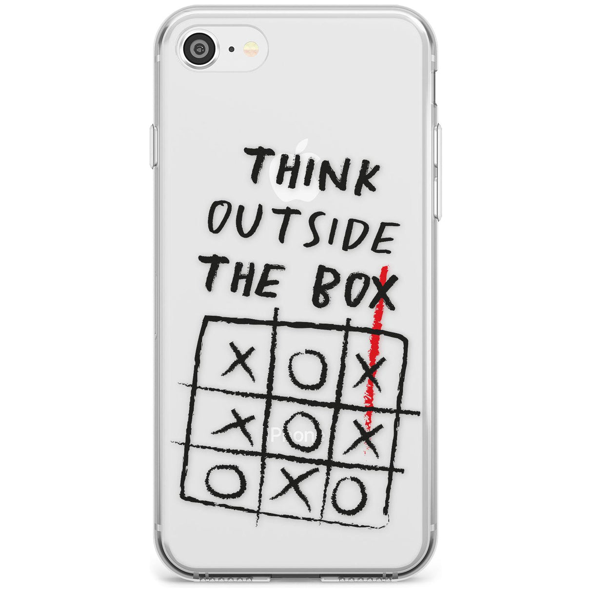 "Think Outside the Box" Slim TPU Phone Case for iPhone SE 8 7 Plus