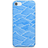 Waves Pattern Slim TPU Phone Case for iPhone SE 8 7 Plus